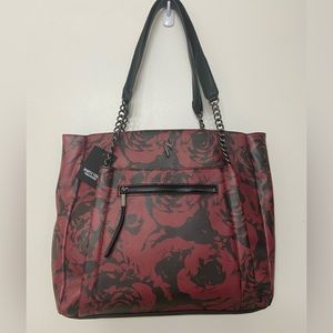Simple Vera VeraWang. It is a red and black with a floral pattern.